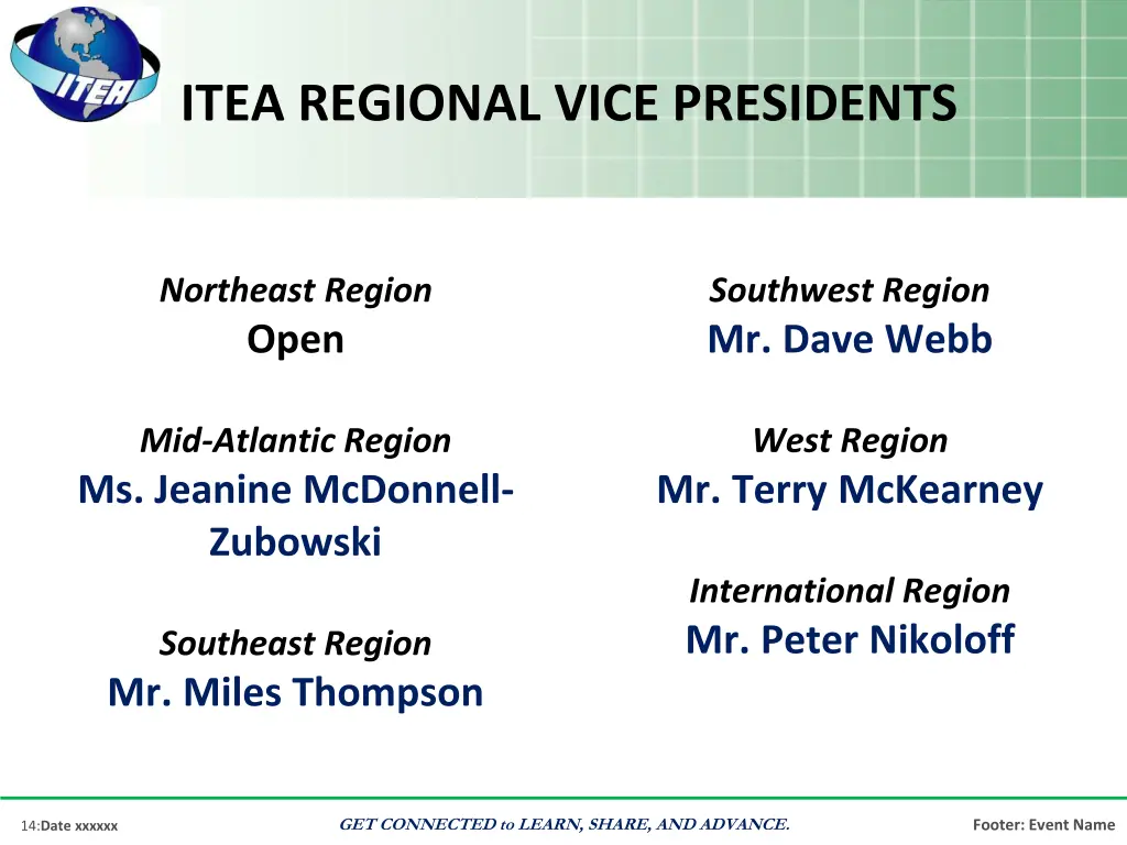 itea regional vice presidents