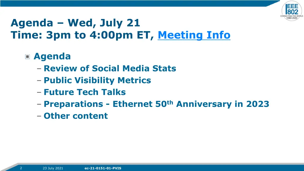 agenda wed july 21 time 3pm to 4 00pm et meeting