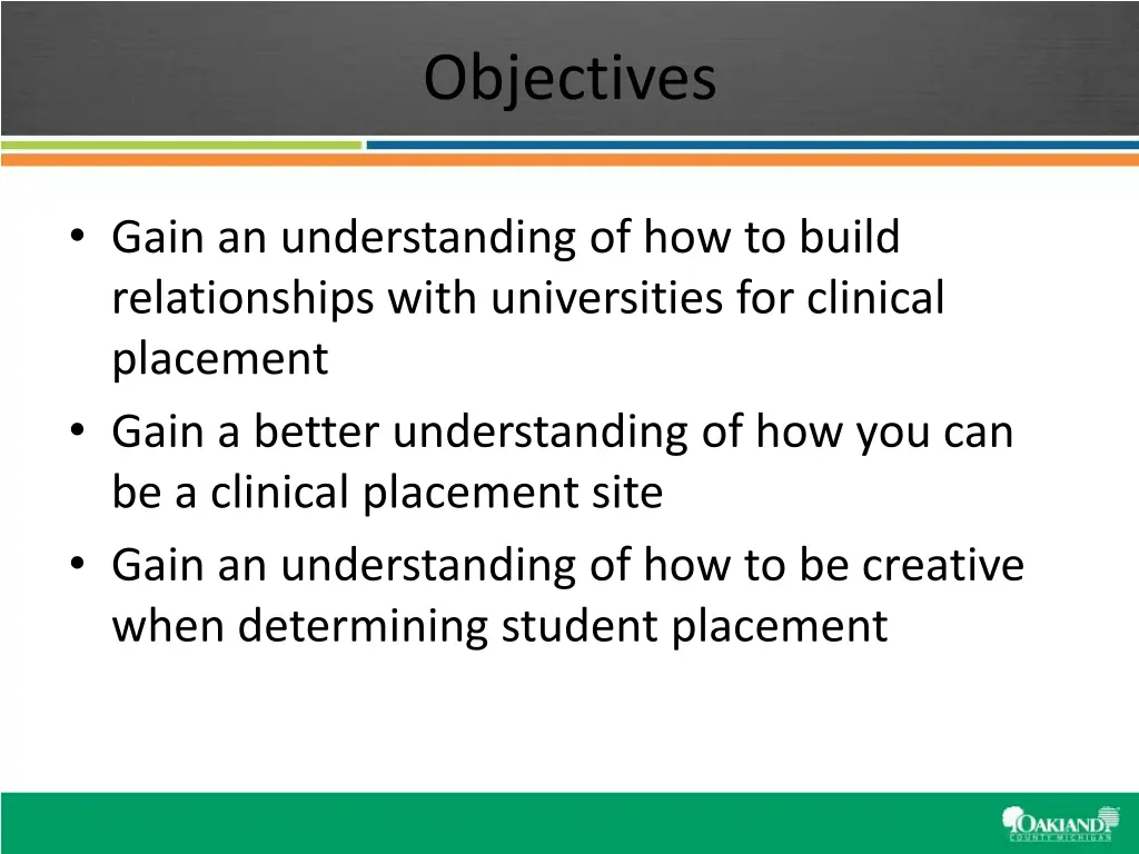objectives