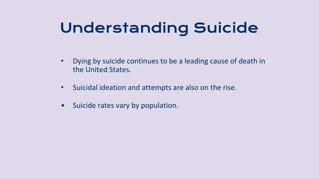 understanding suicide