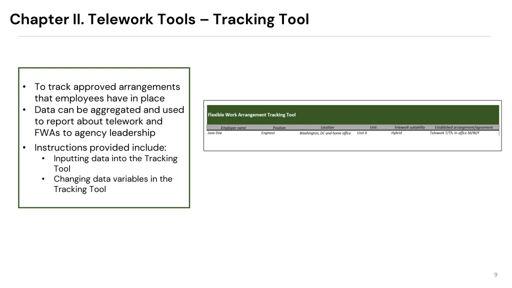 chapter ii telework tools tracking tool