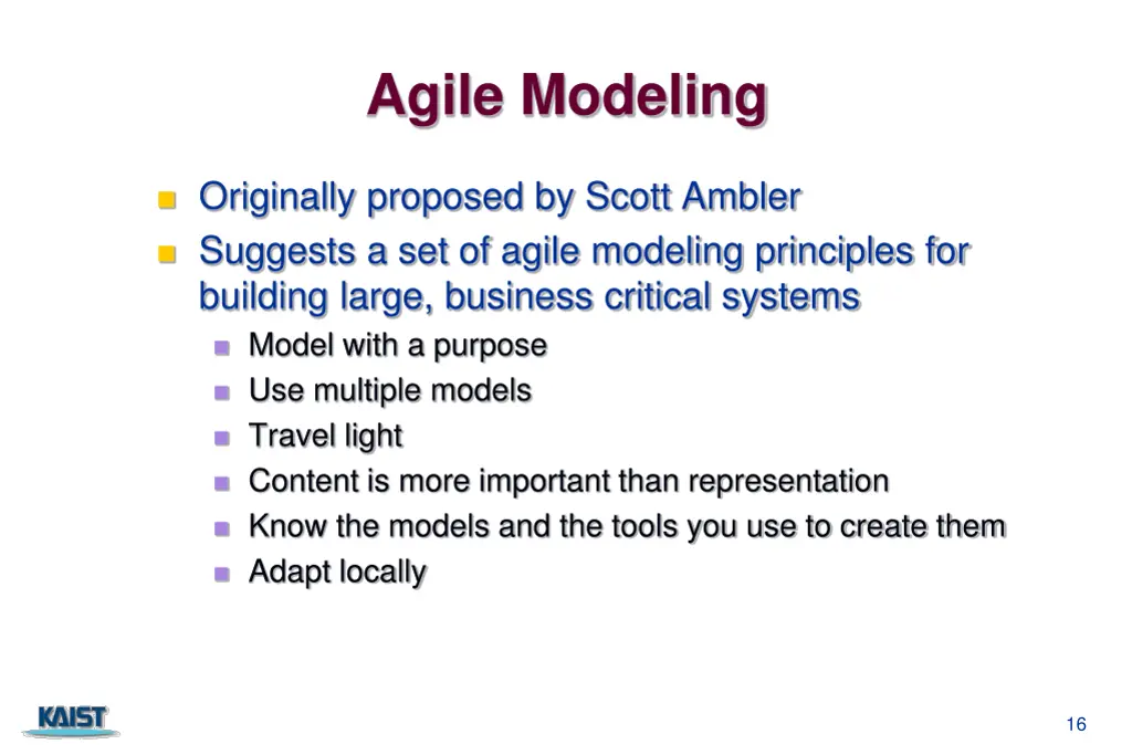 agile modeling