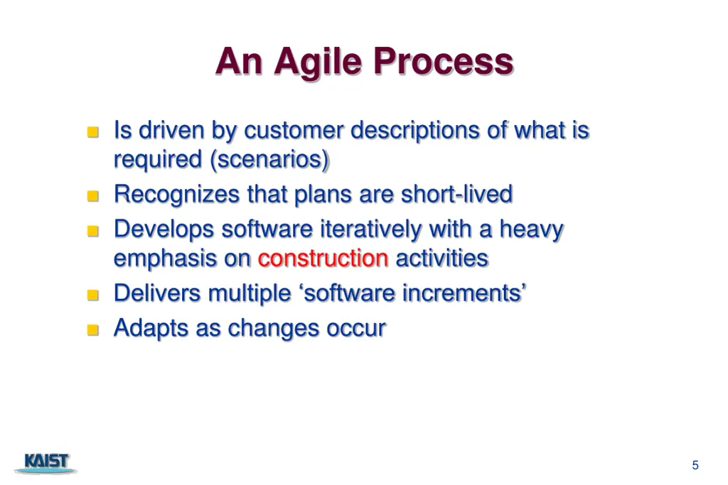 an agile process