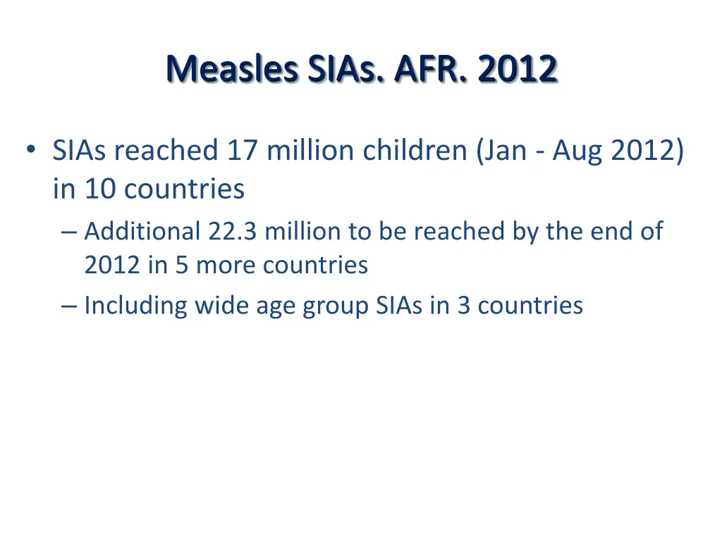 measles sias afr 2012