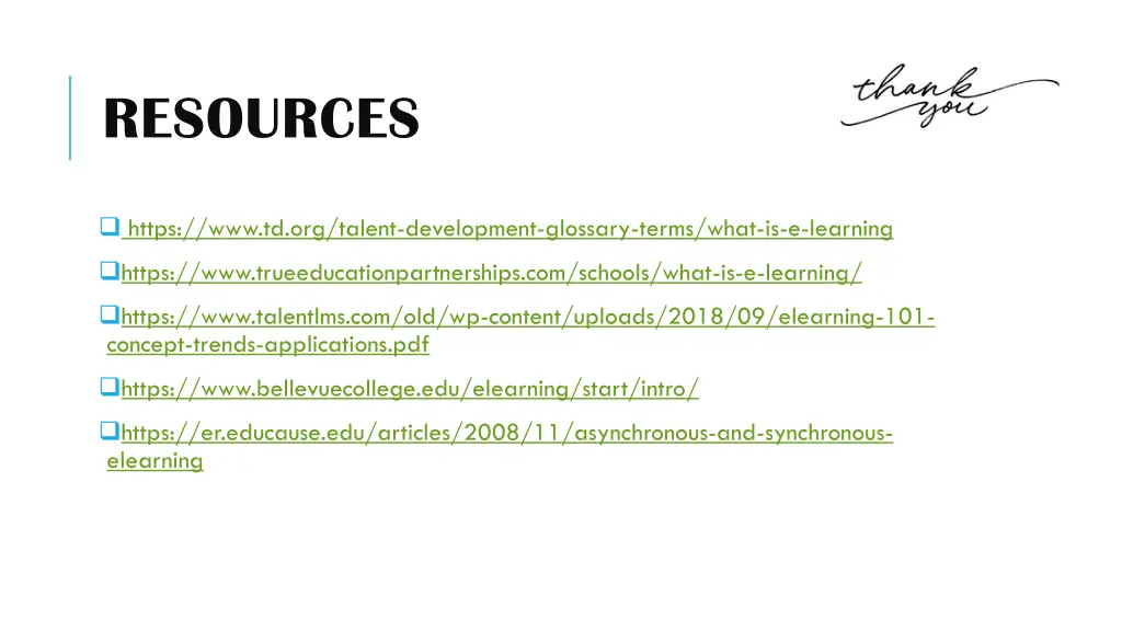 resources