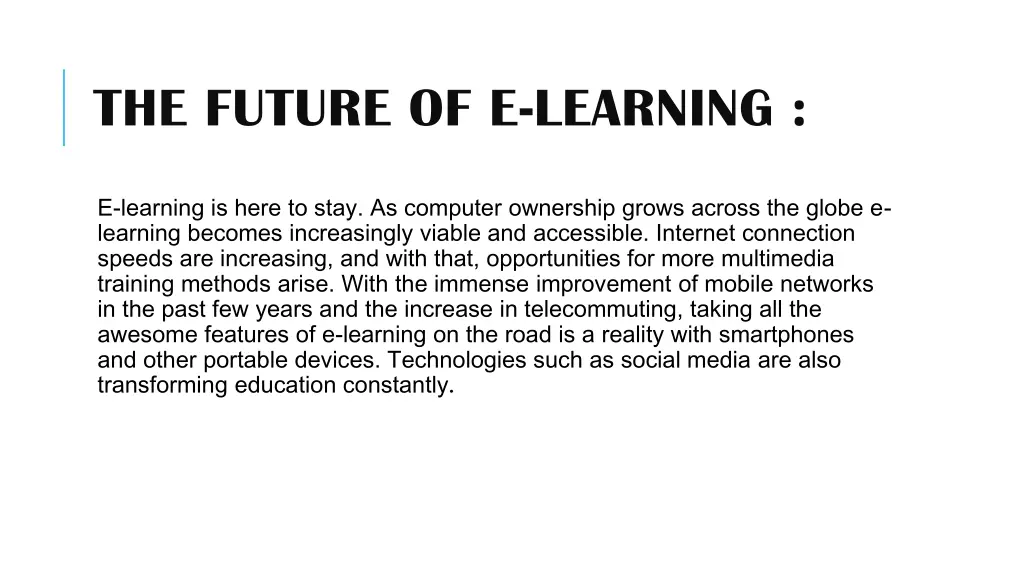 the future of e learning