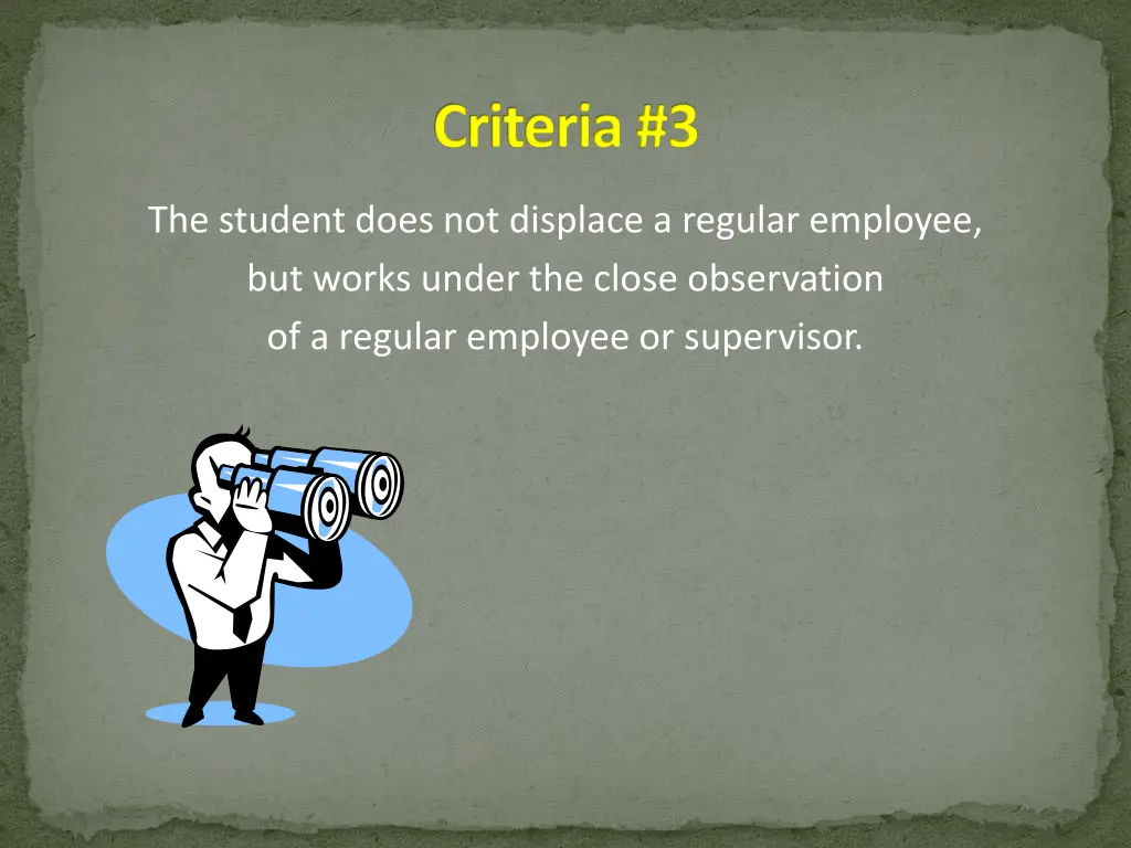 criteria 3