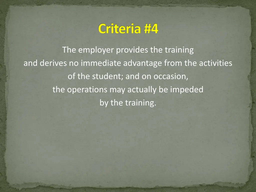 criteria 4