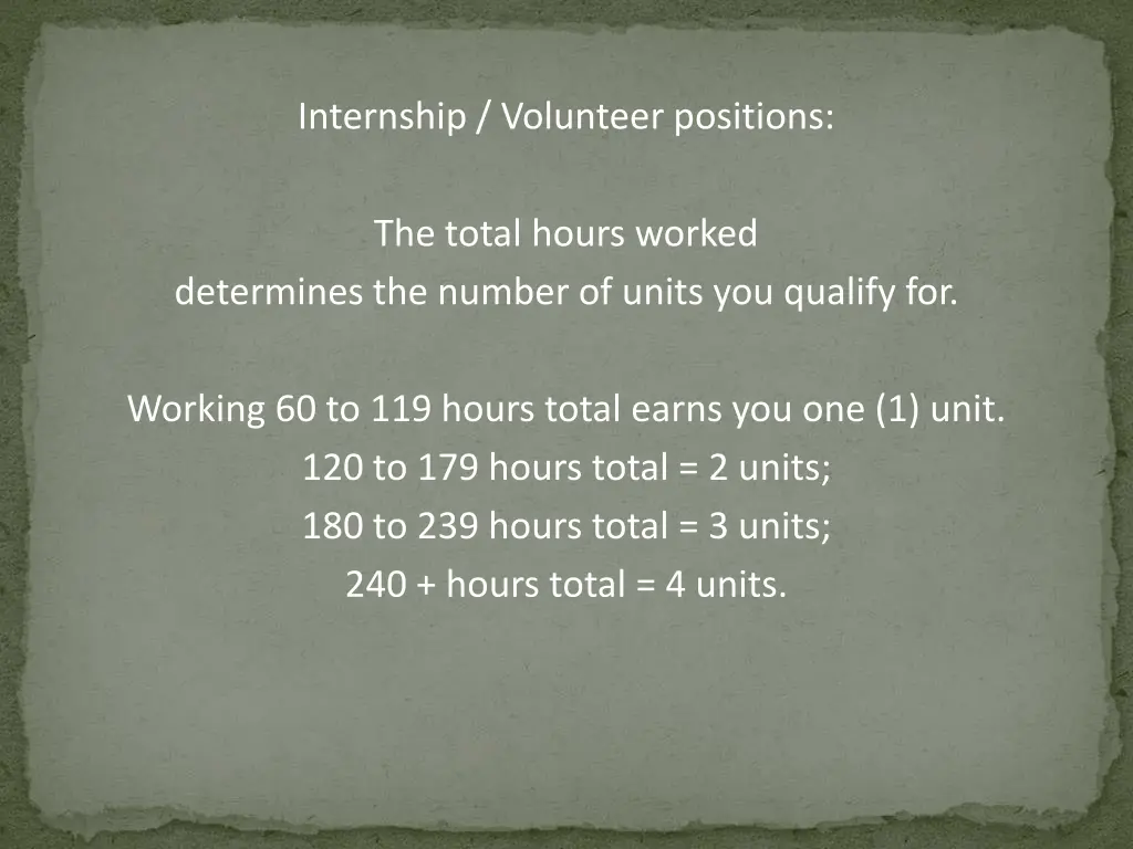 internship volunteer positions