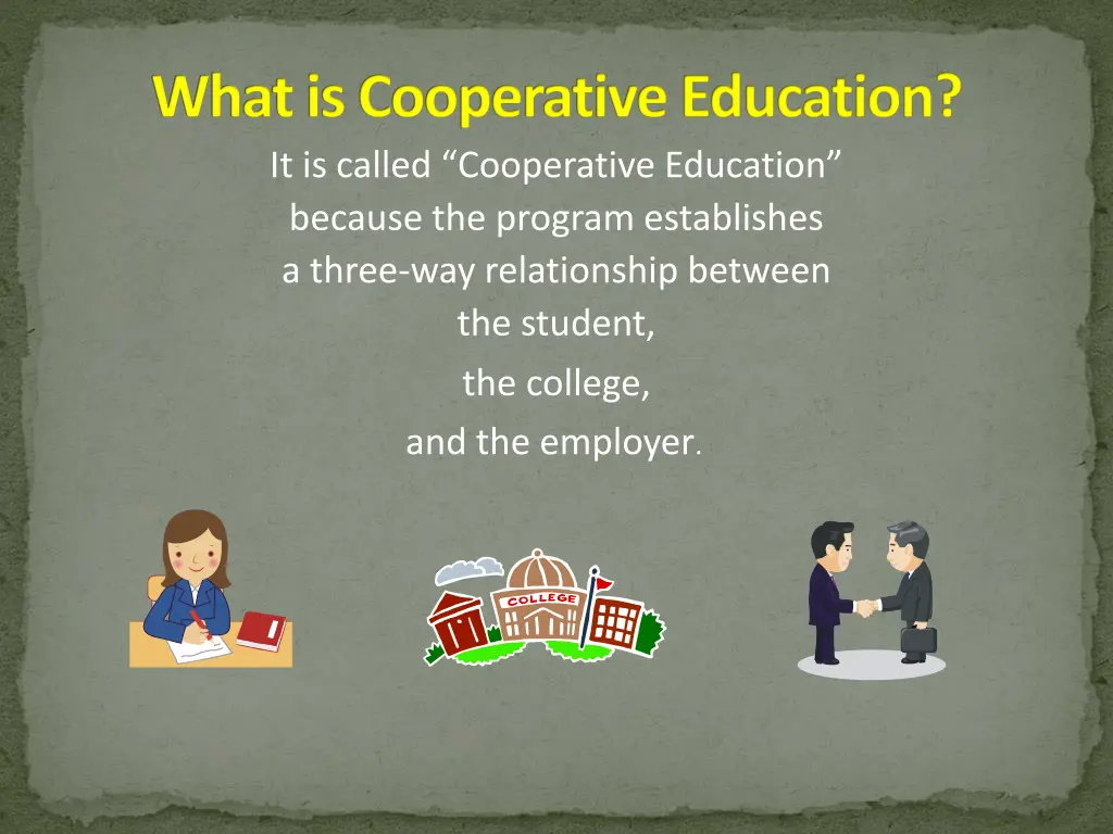 what is cooperative education it is called
