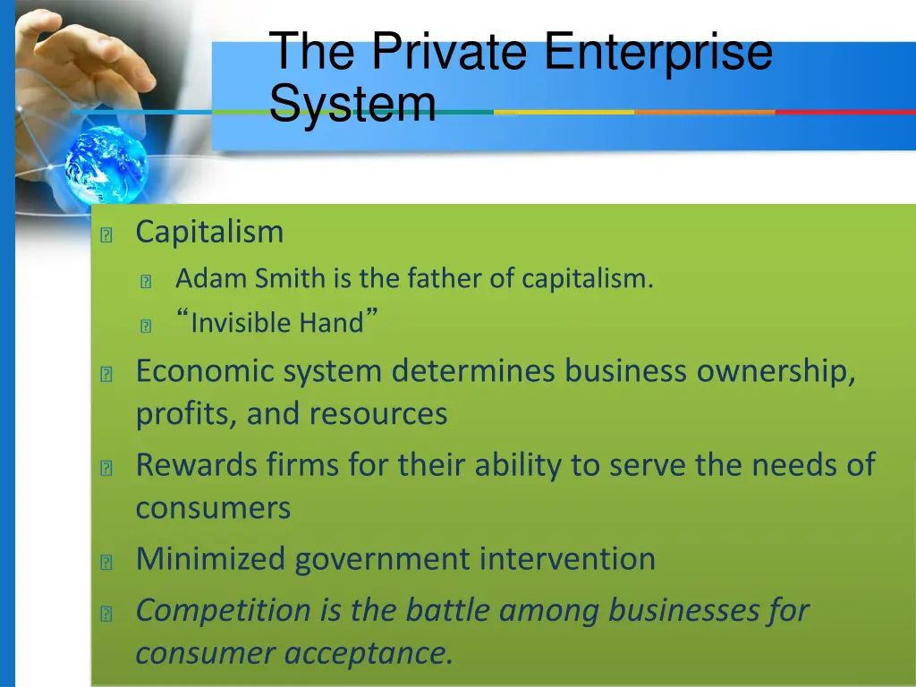 the private enterprise system
