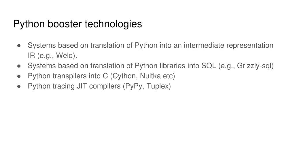 python booster technologies
