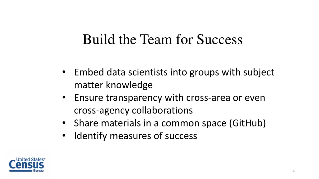 build the team for success
