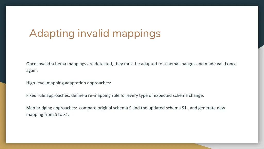 adapting invalid mappings