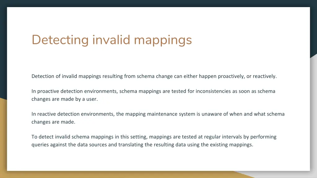 detecting invalid mappings