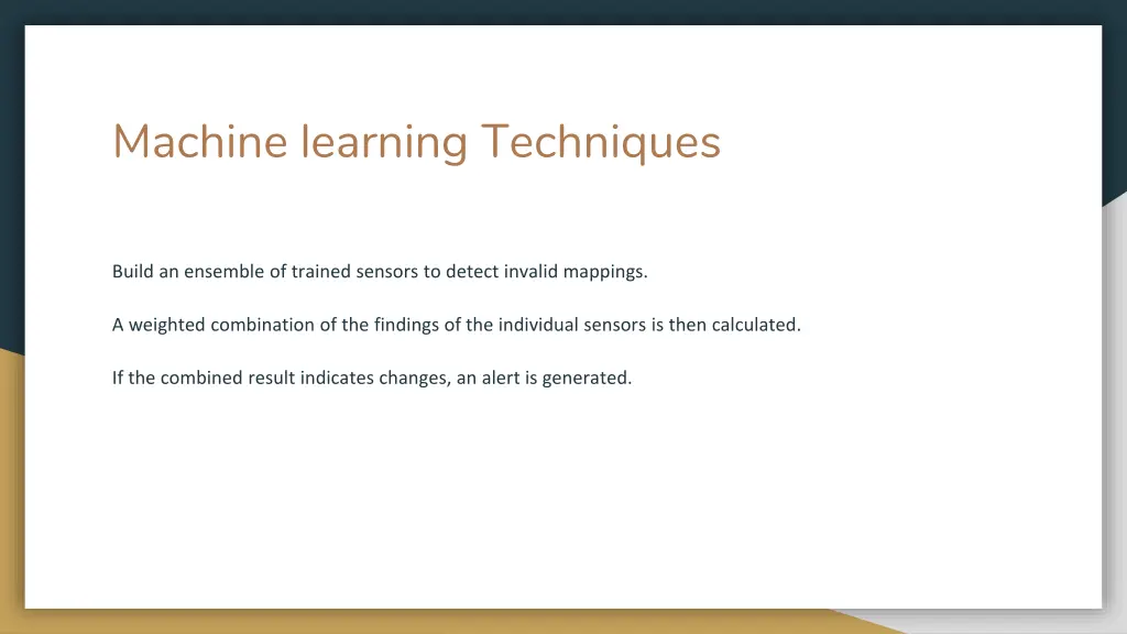 machine learning techniques
