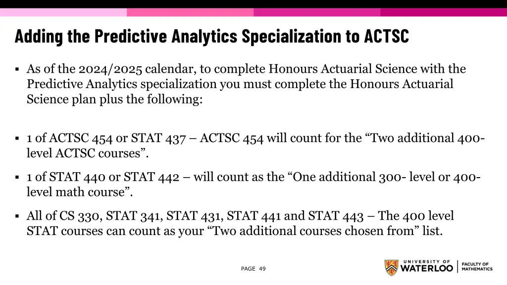 adding the predictive analytics specialization