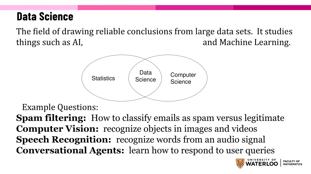 data science the field of drawing reliable