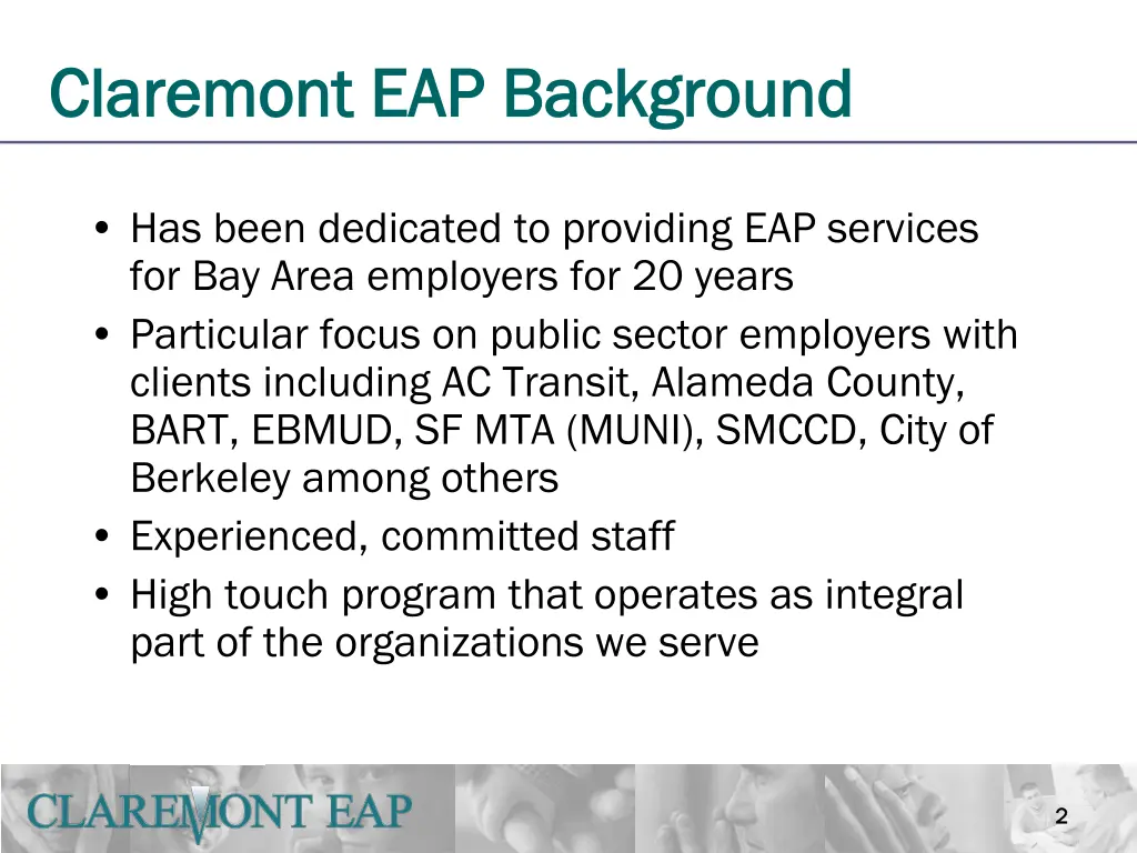 claremont eap background claremont eap background