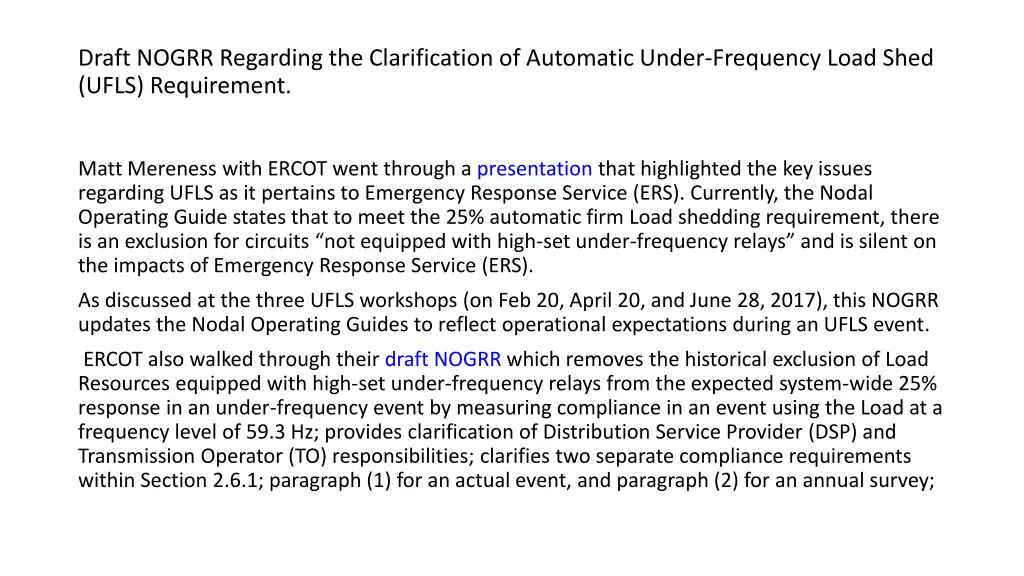draft nogrr regarding the clarification