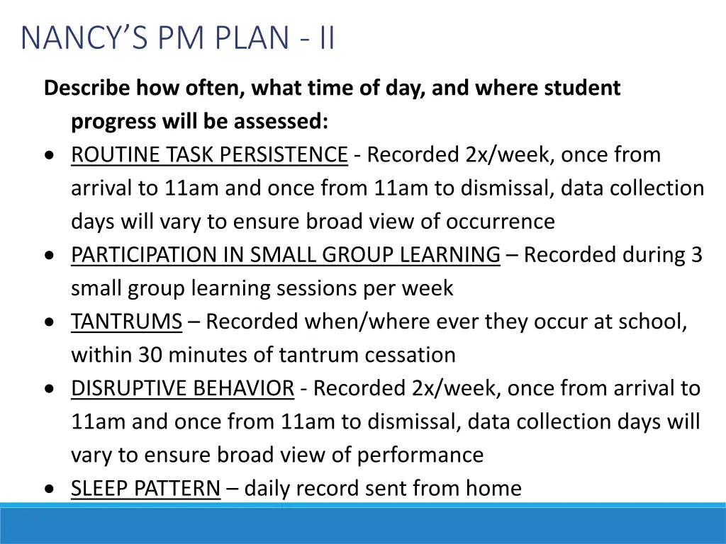nancy s pm plan ii
