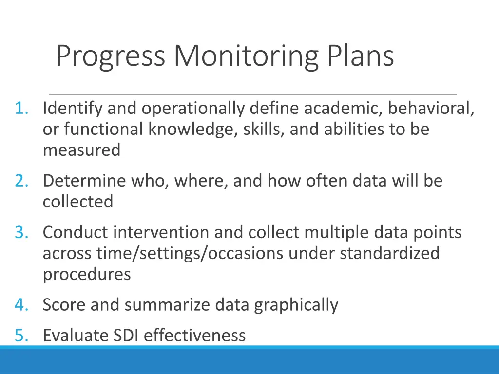 progress monitoring plans