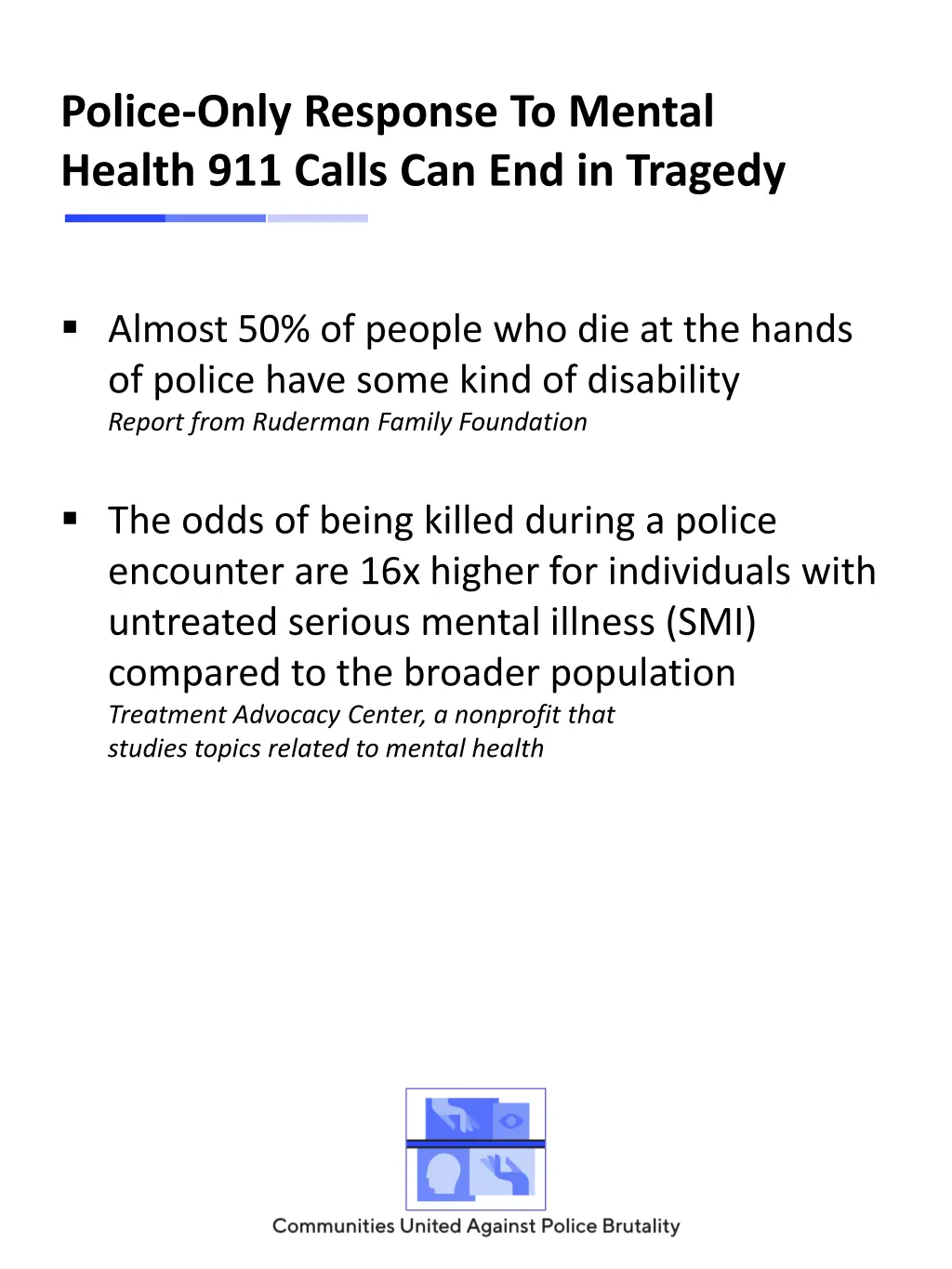 police only response to mental health 911 calls