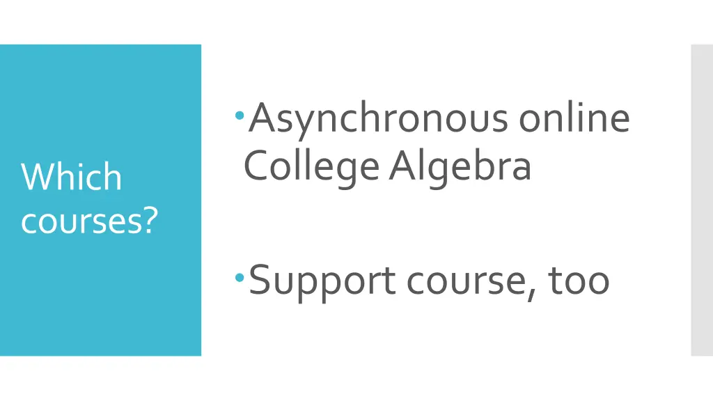 asynchronous online college algebra