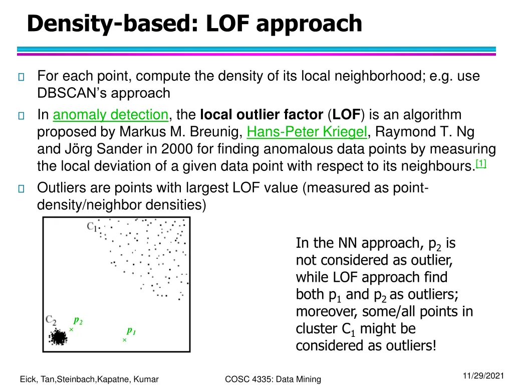 density based lof approach