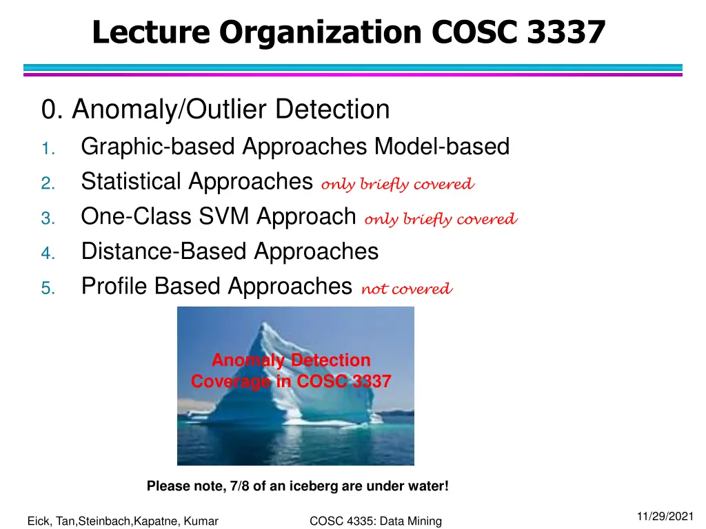 lecture organization cosc 3337