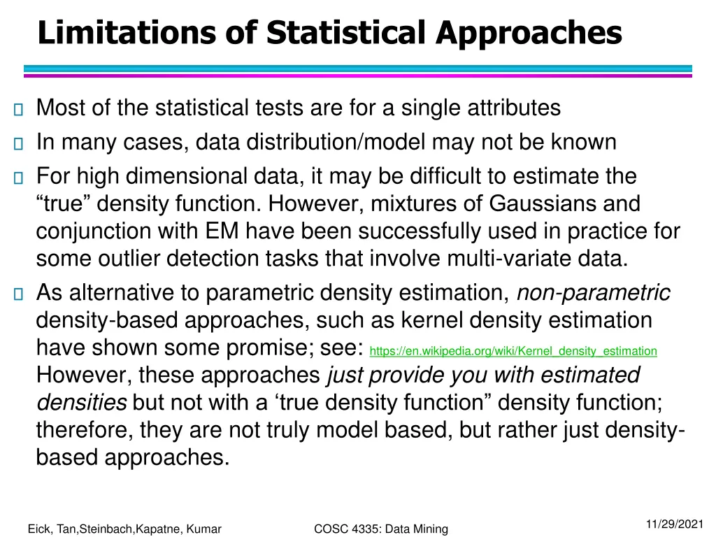 limitations of statistical approaches