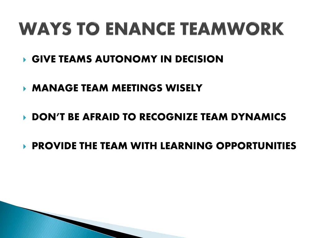 give teams autonomy in decision