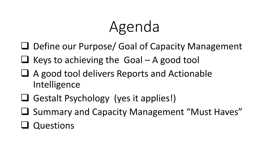 agenda