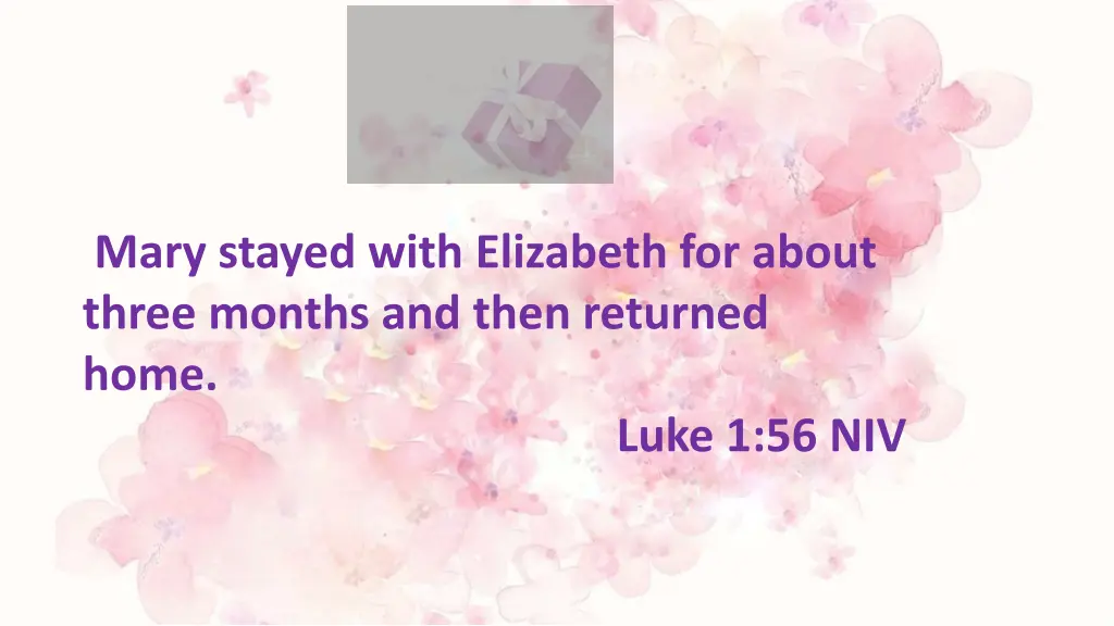 mary stayed with elizabeth for about three months