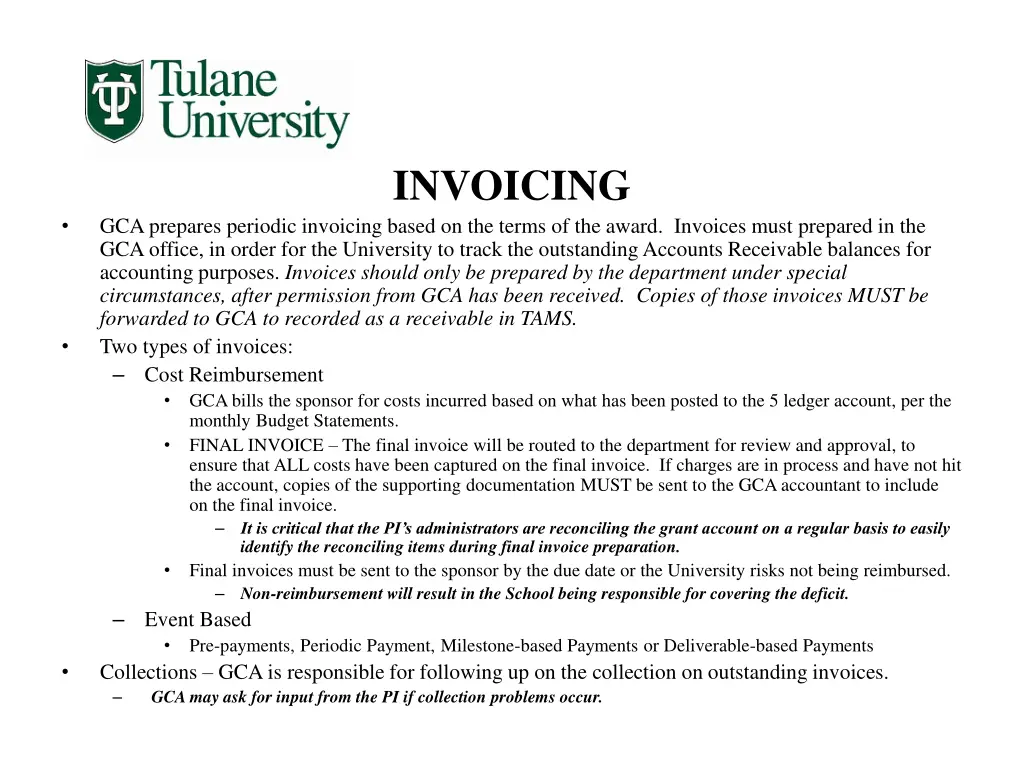 invoicing