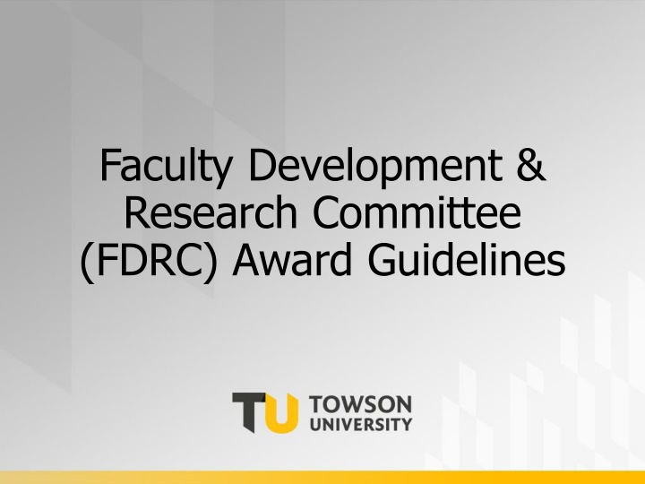 faculty development research committee fdrc award