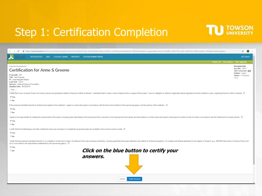 step 1 certification completion