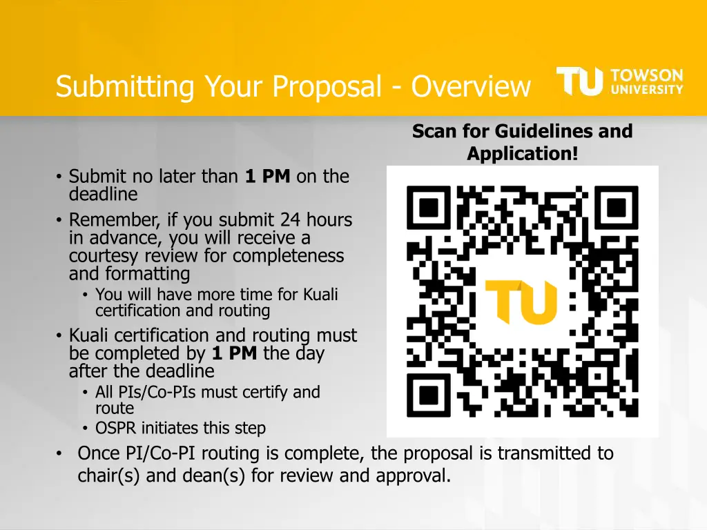 submitting your proposal overview