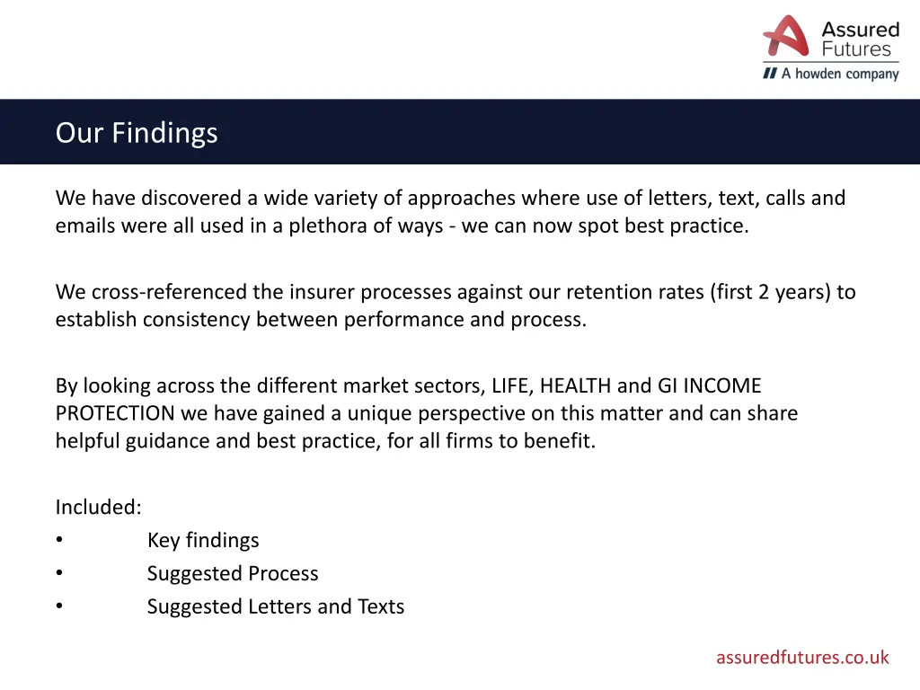 our findings