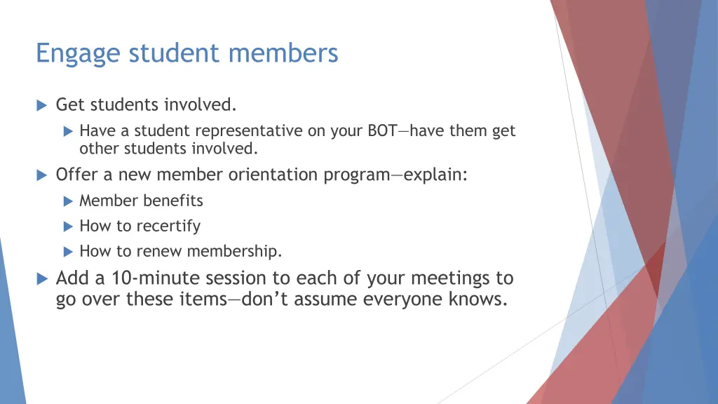 engage student members