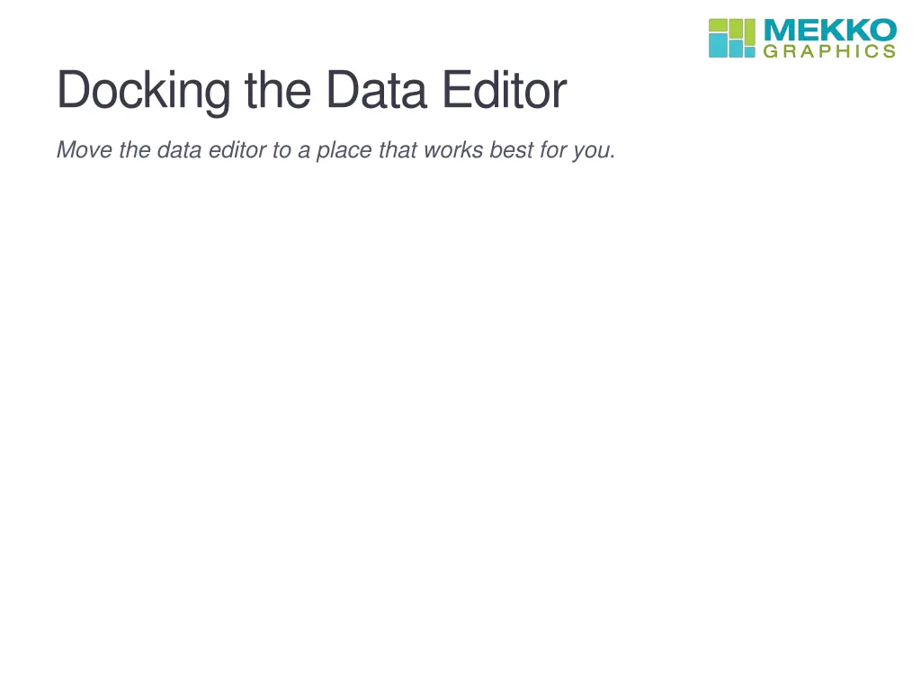 docking the data editor