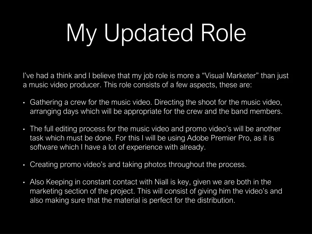 my updated role