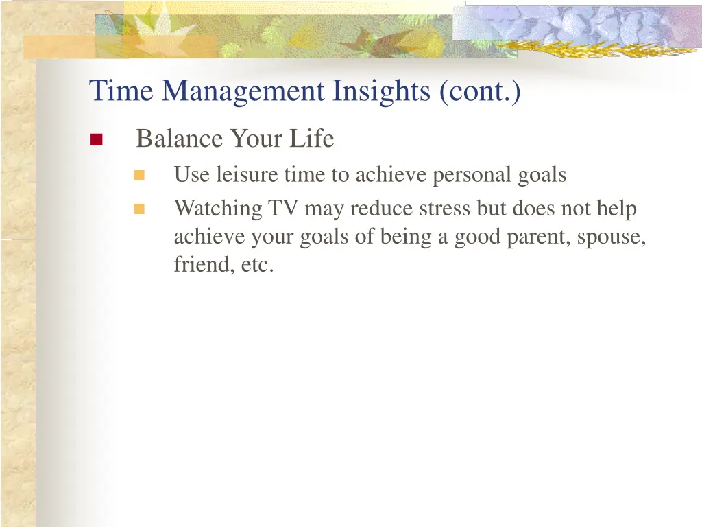 time management insights cont 1