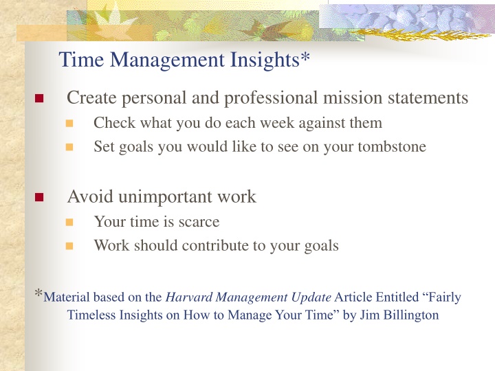 time management insights