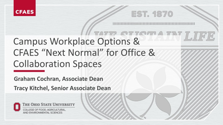 campus workplace options cfaes next normal