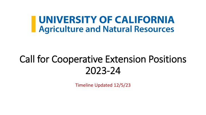 call for cooperative extension positions call