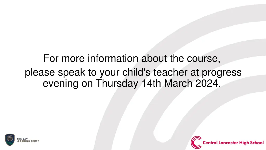 for more information about the course please