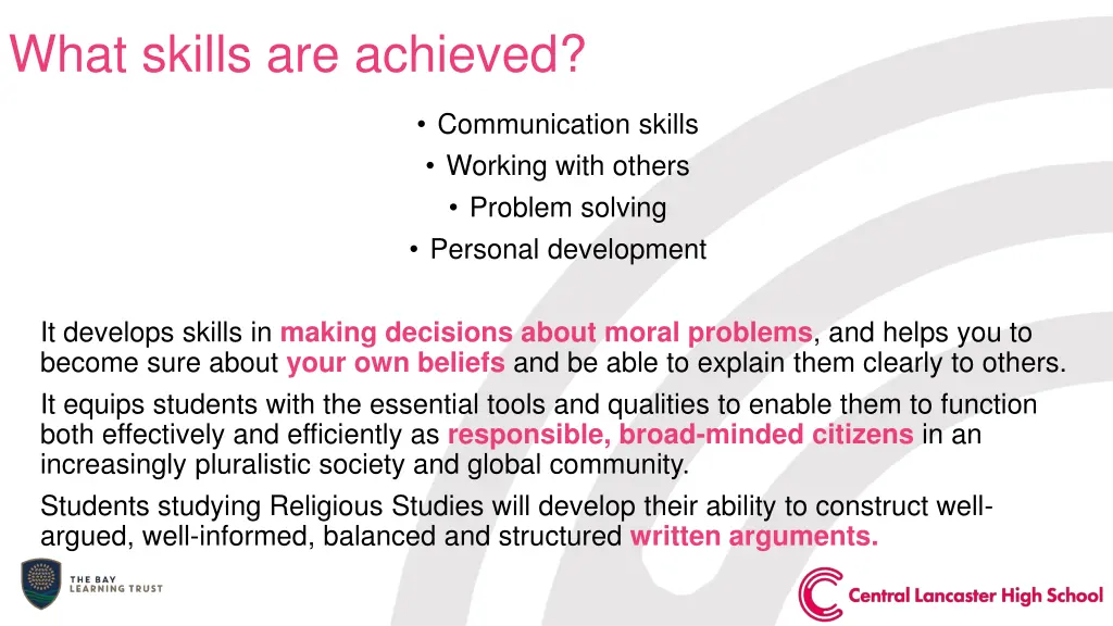what skills are achieved