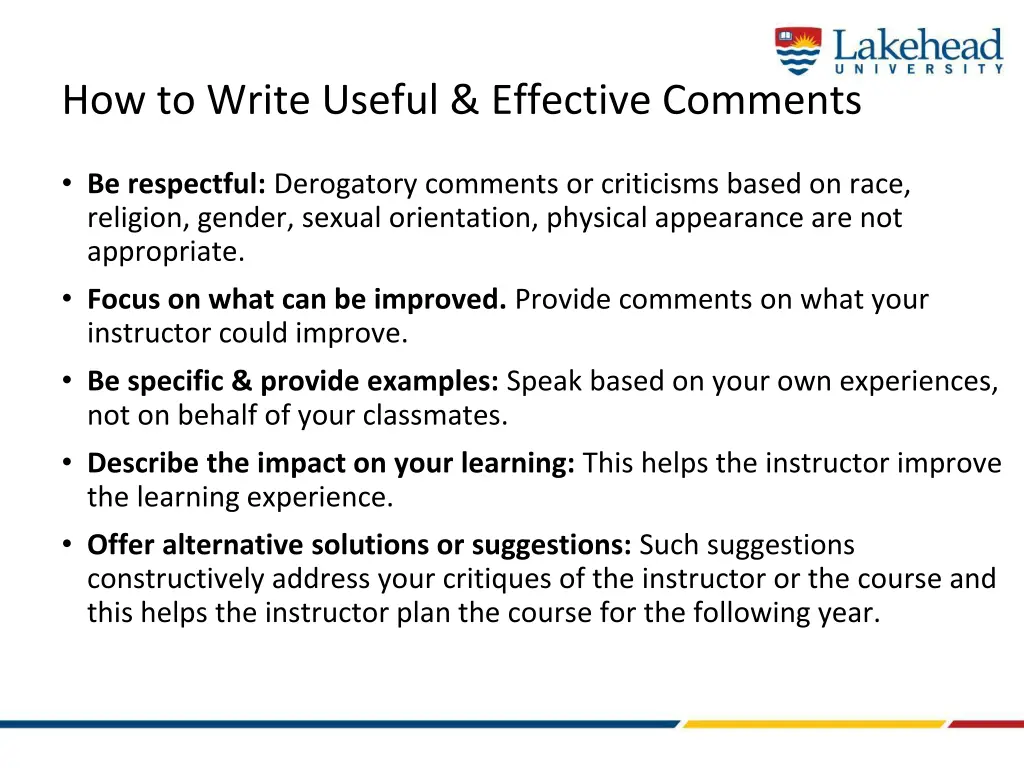 how to write useful effective comments