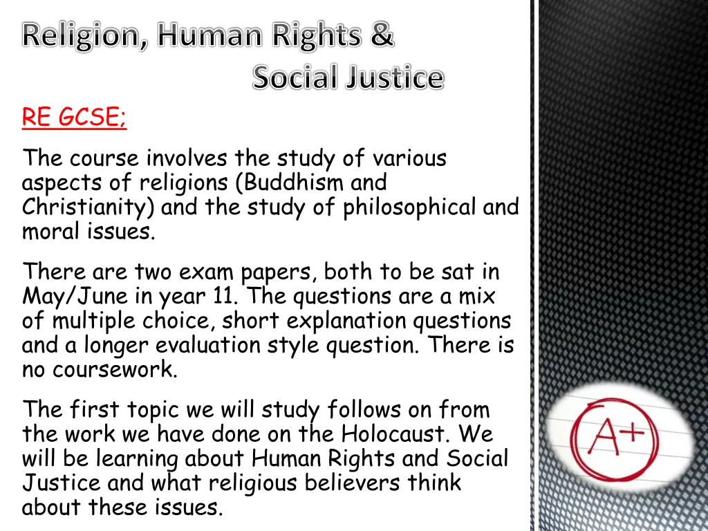 religion human rights social justice re gcse